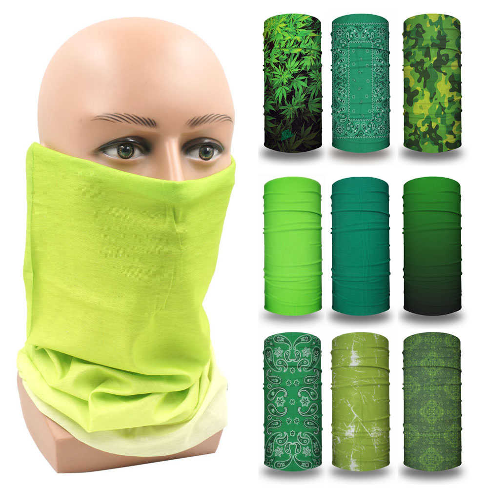 Running Gear Green - Pañuelos de cara verde para hombre