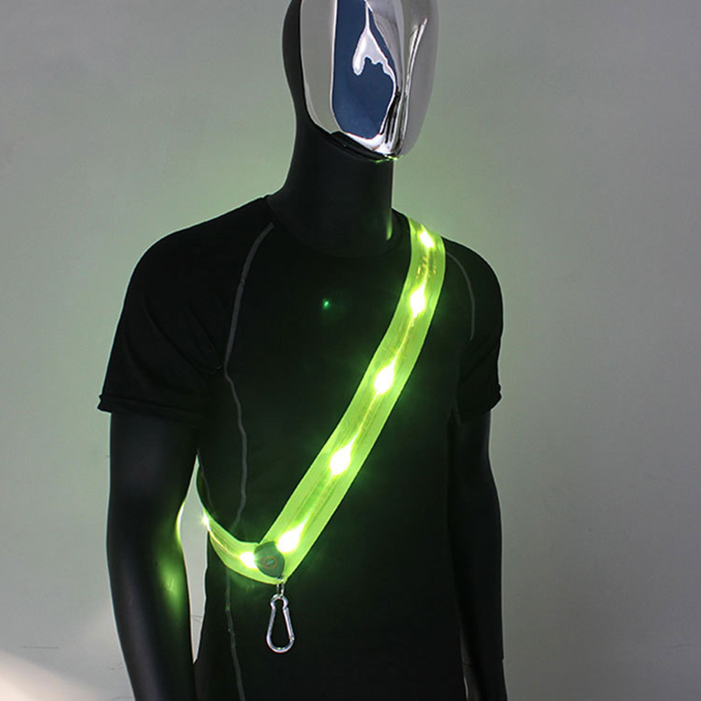 Running Gear Green - Correa de Hombro Iluminada con LED