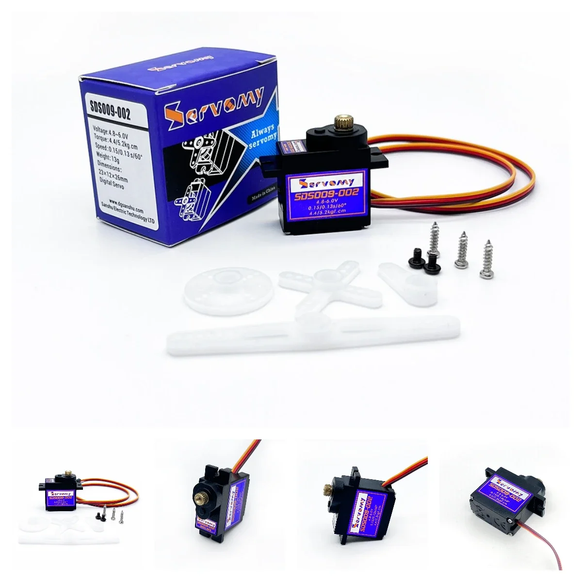 Running Gear In A Car - 4 Piezas Servo Motor SDS009-02 9g,