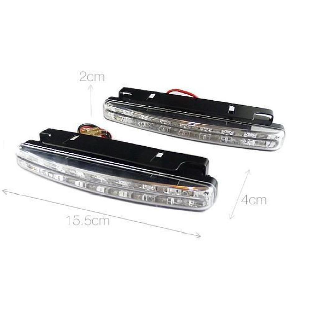 Luz Diurna Automotriz de 8 LED - Running Gear Auto reseña y precio