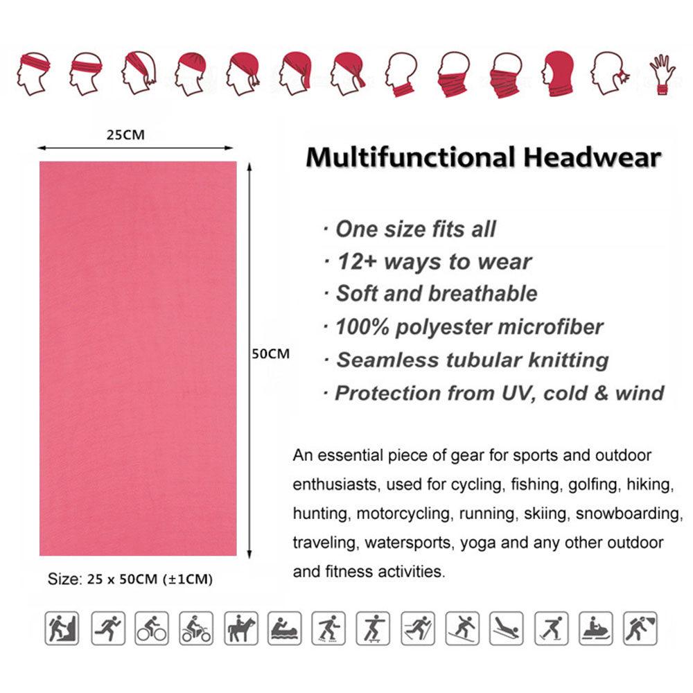 Bandana rosa sin costuras para - Running Gear Autumn reseña y precio