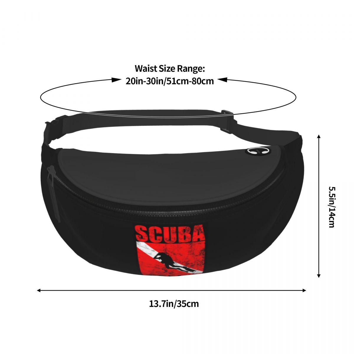 Riñonera con bandera de buceo  - Running Gear Bag For Men reseña y precio